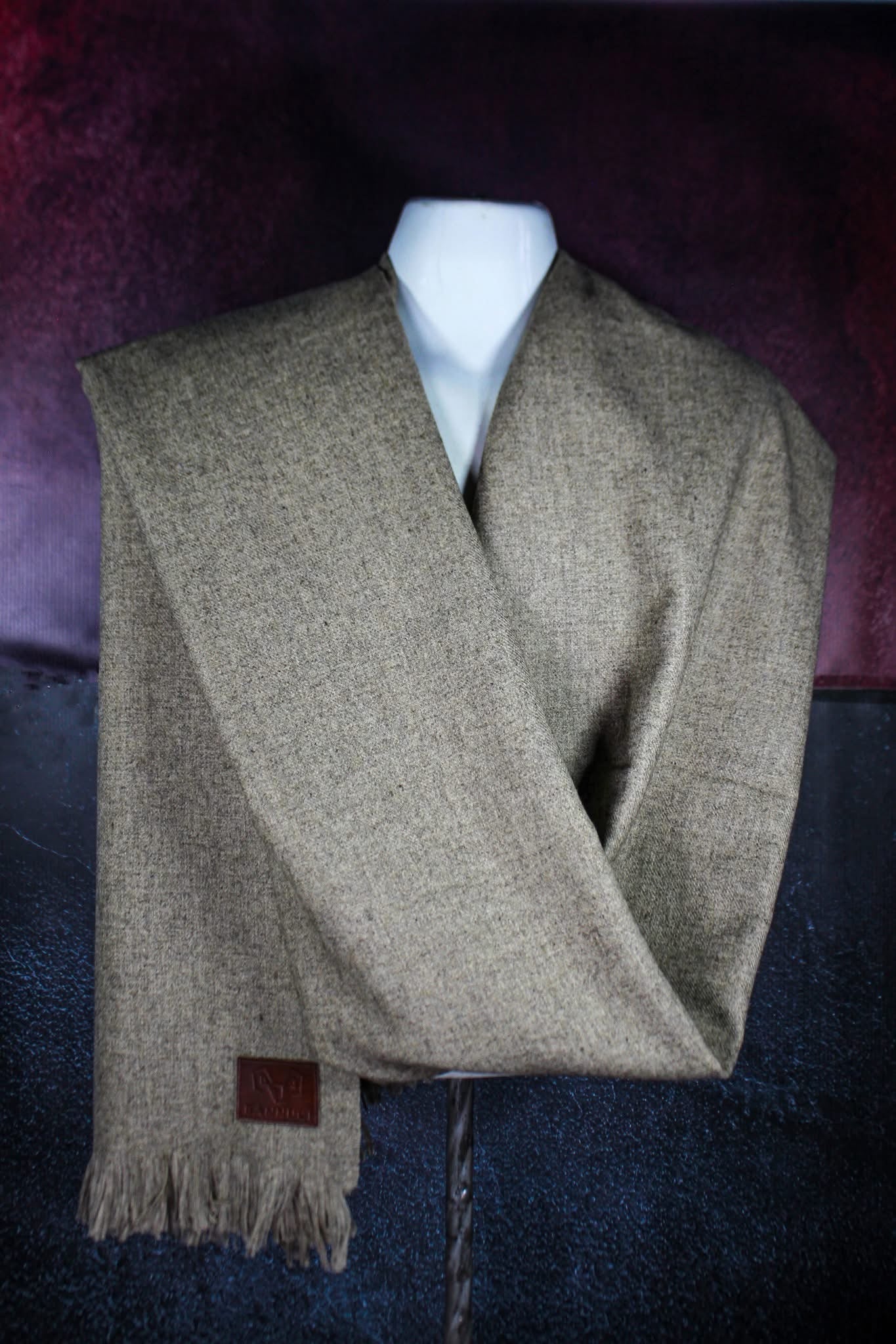 Premium Quality Light Brown Woolen Blend Shawl