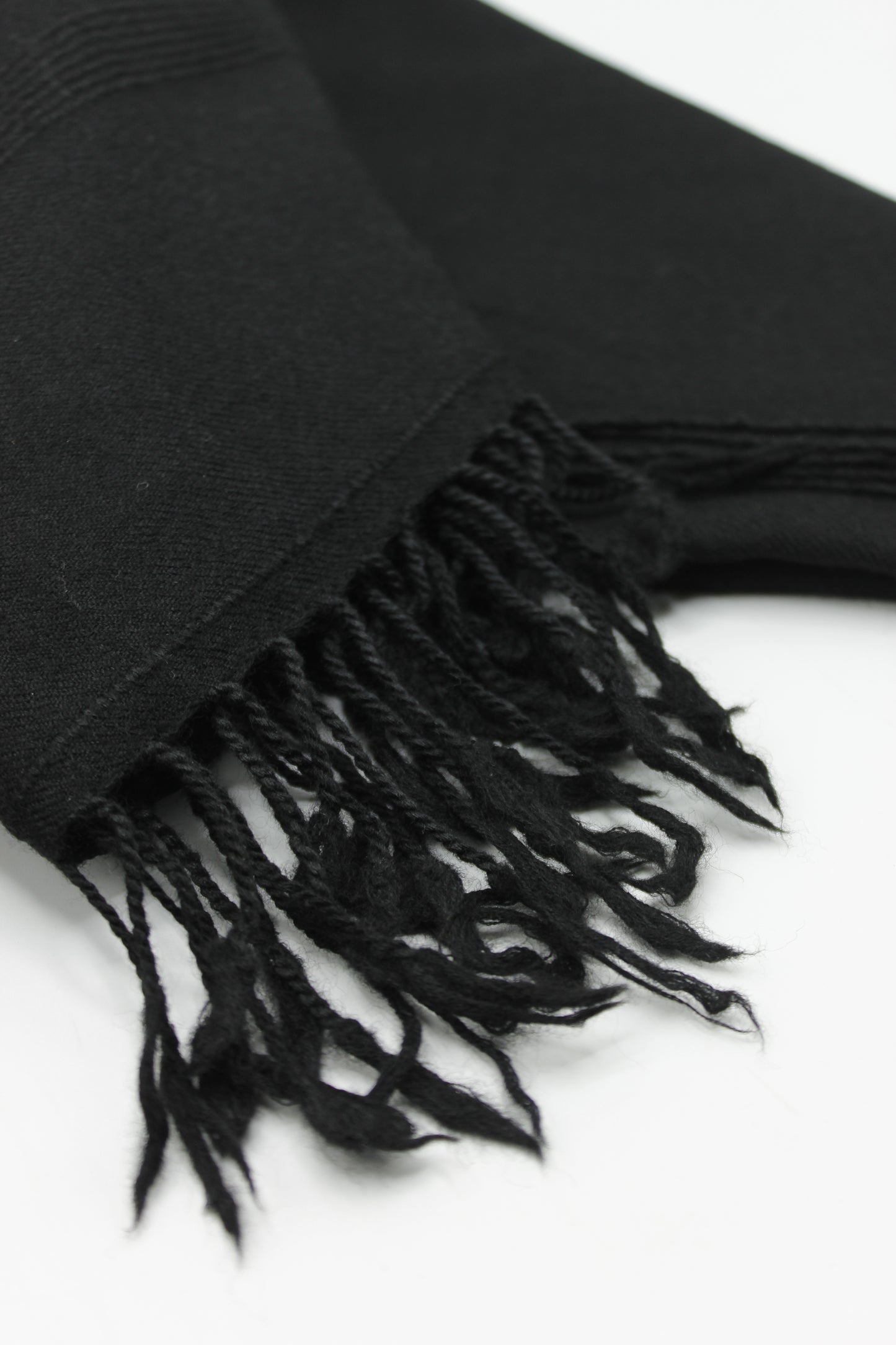 Premium Quality Plain Black Pure Woolen Shawl
