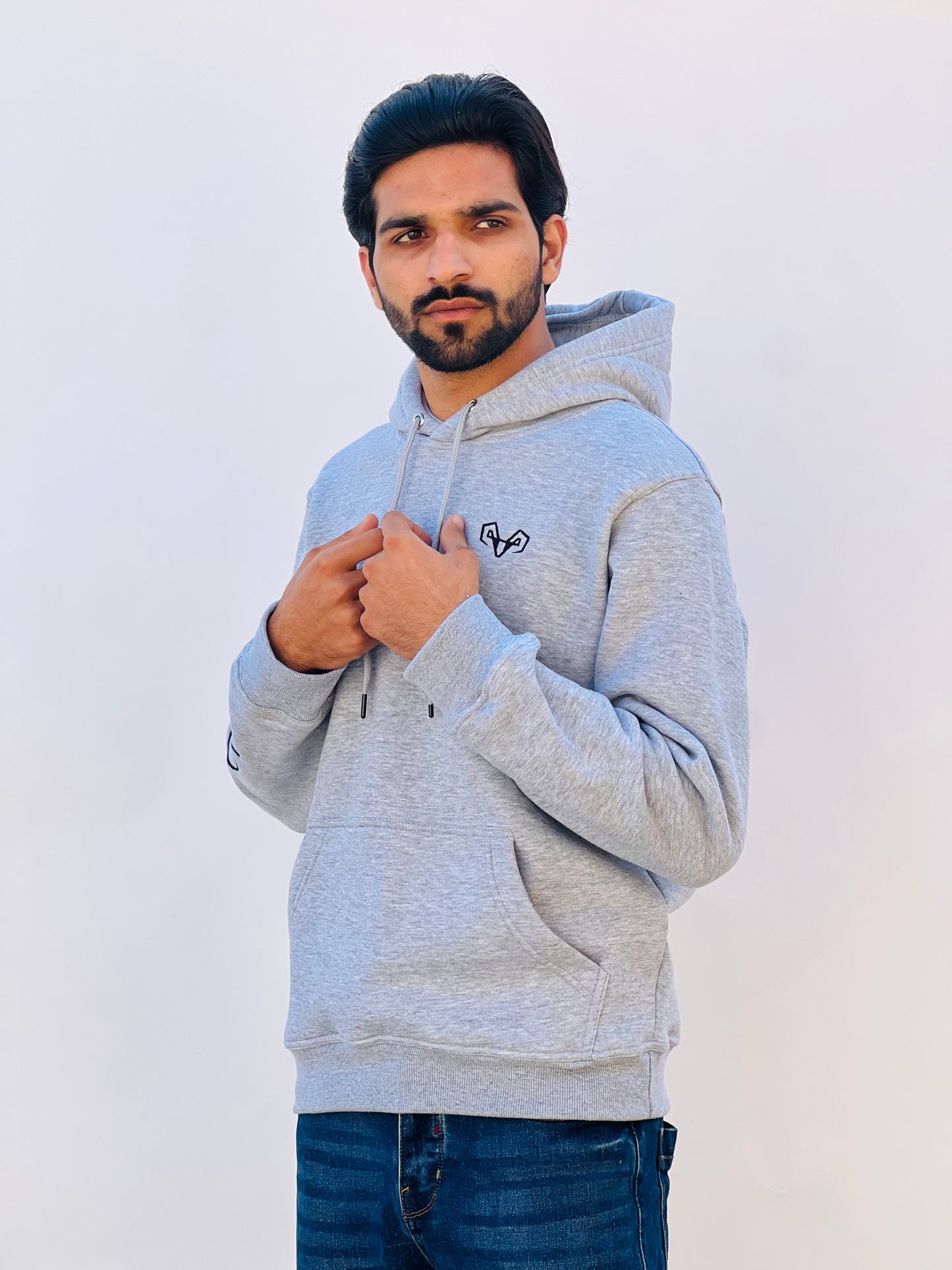Classic Light Gray Hoodie By Bannuci