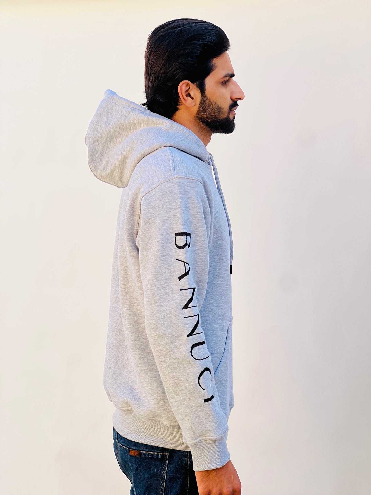 Classic Light Gray Hoodie By Bannuci