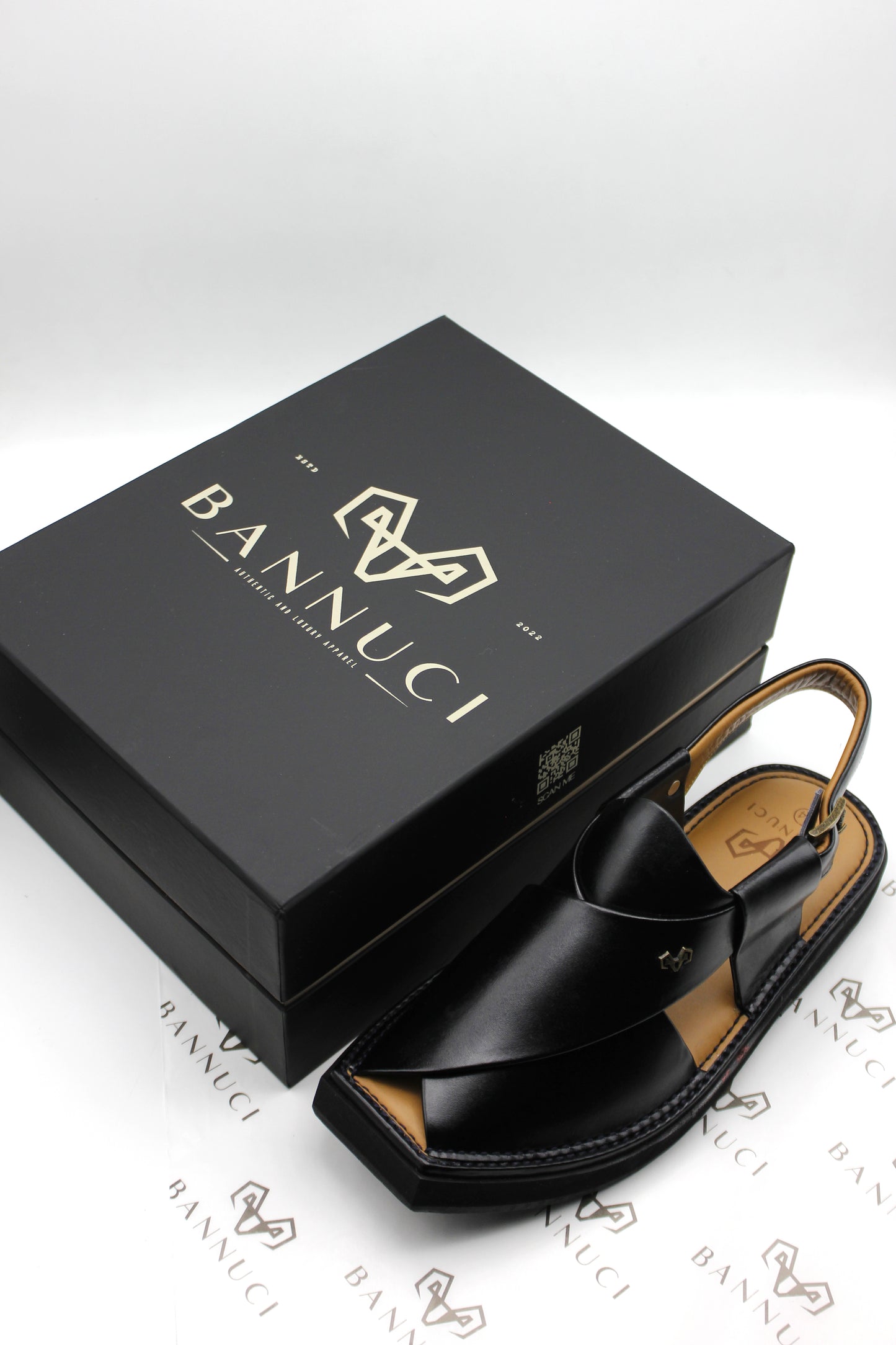 Luxury Black Peshawari Kaptaan Chappal