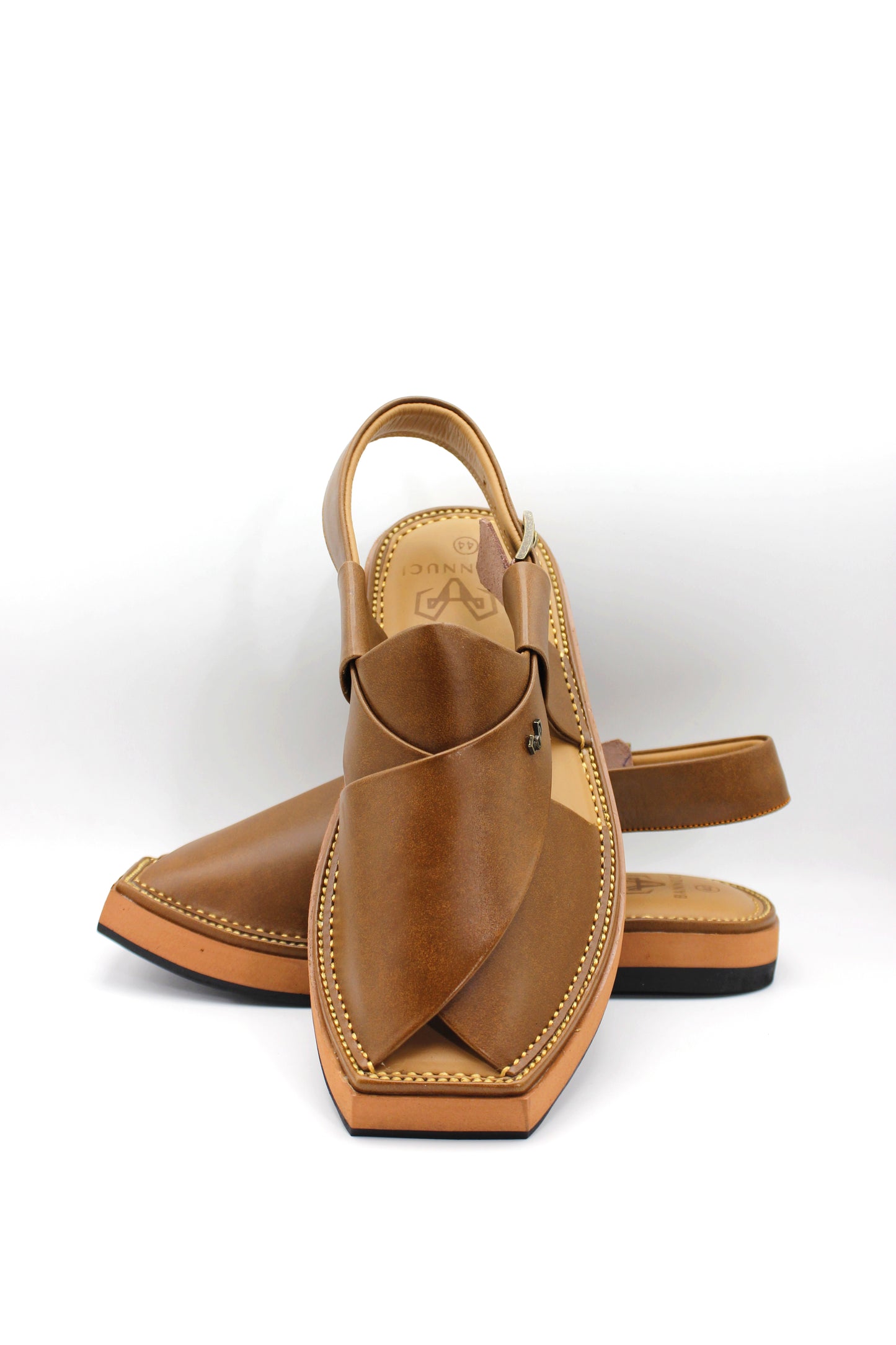 Luxury Mustard Peshawari Kaptaan Chappal