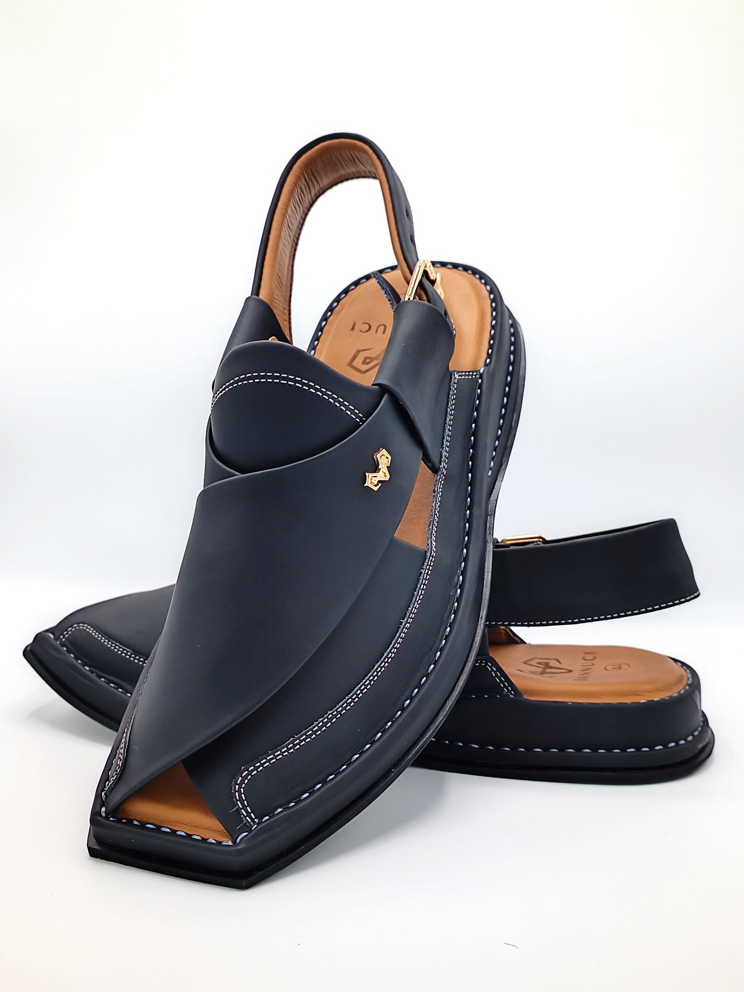 Luxury Zalmi Black Peshawari Chappal