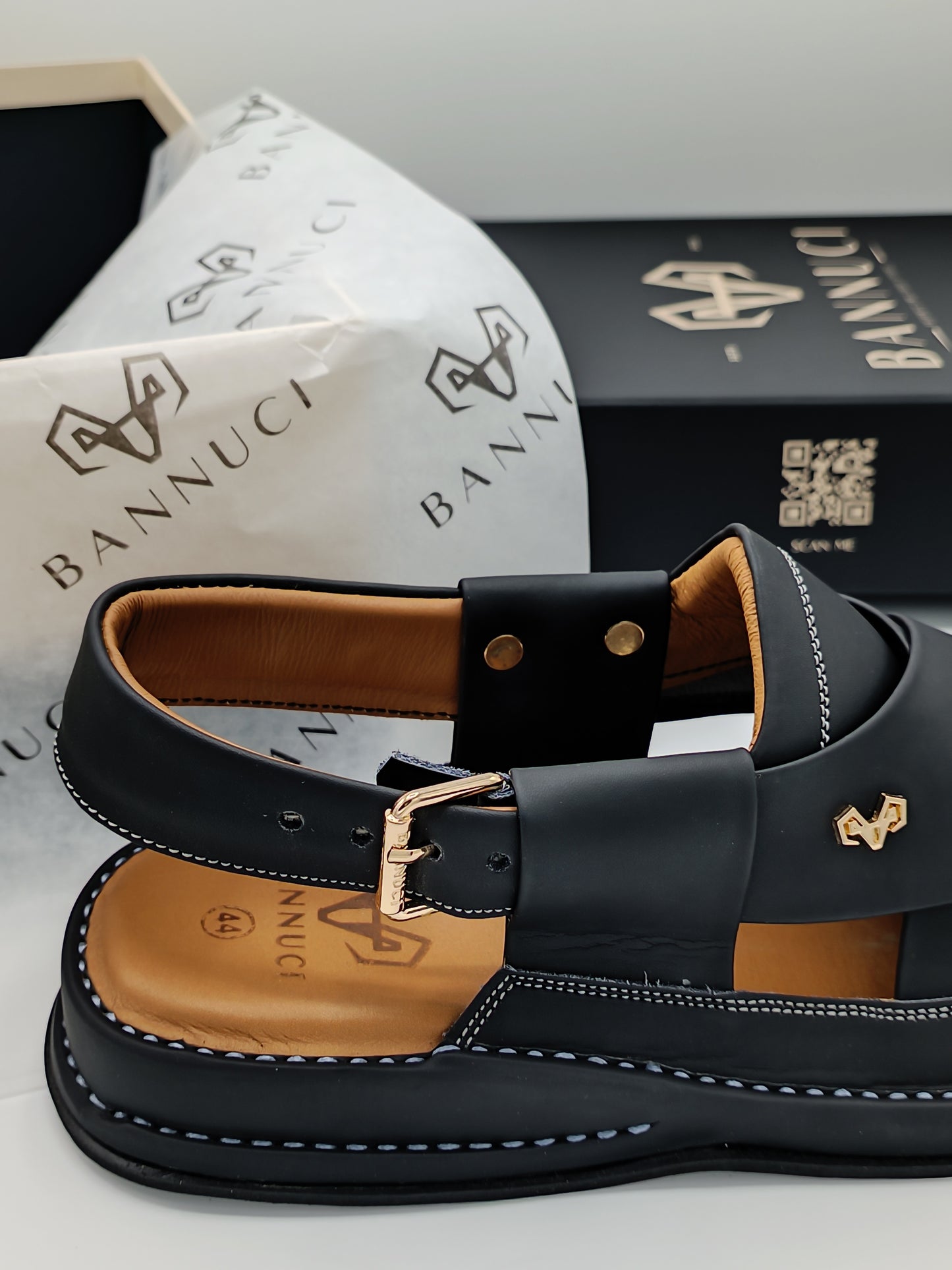 Luxury Zalmi Black Peshawari Chappal