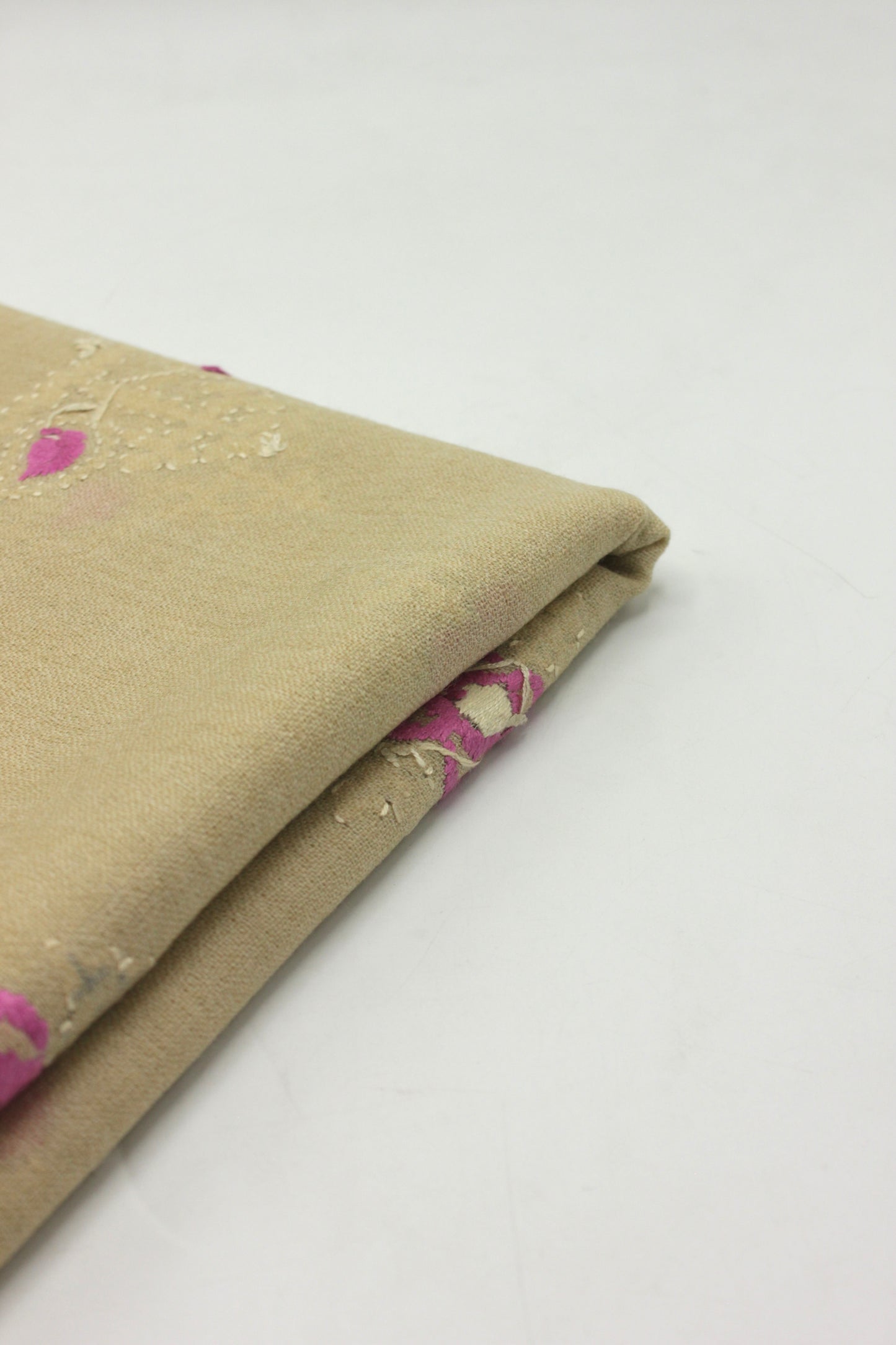 PREMIUM QUALITY BEIGE   HAND EMBROIDERY WOOLEN SHAWL FOR WOMEN