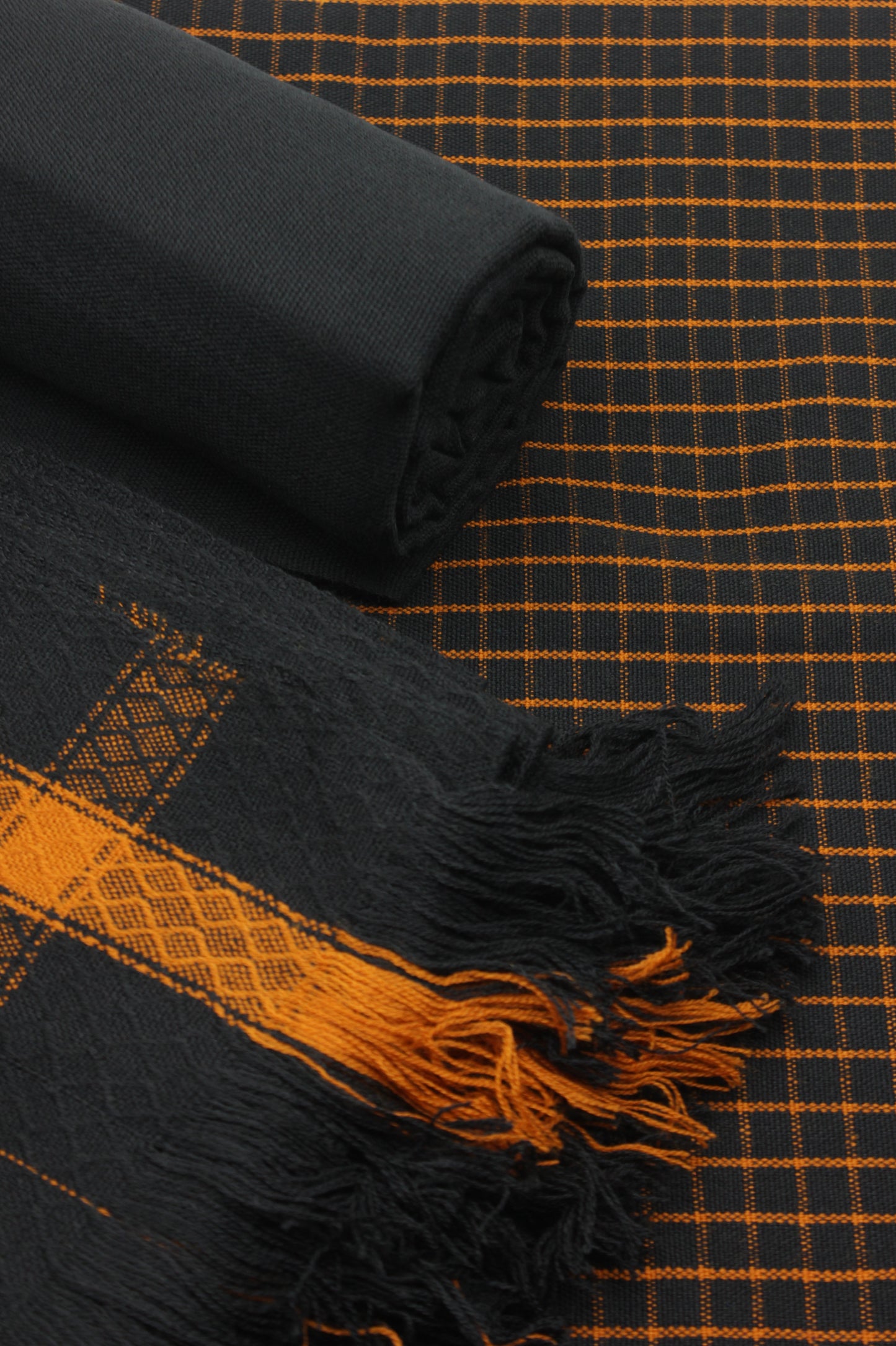 PREMIUM QUALITY BLACK WITH ORANGE NOIR PURE WOOLEN SUIT FOR WOMEN