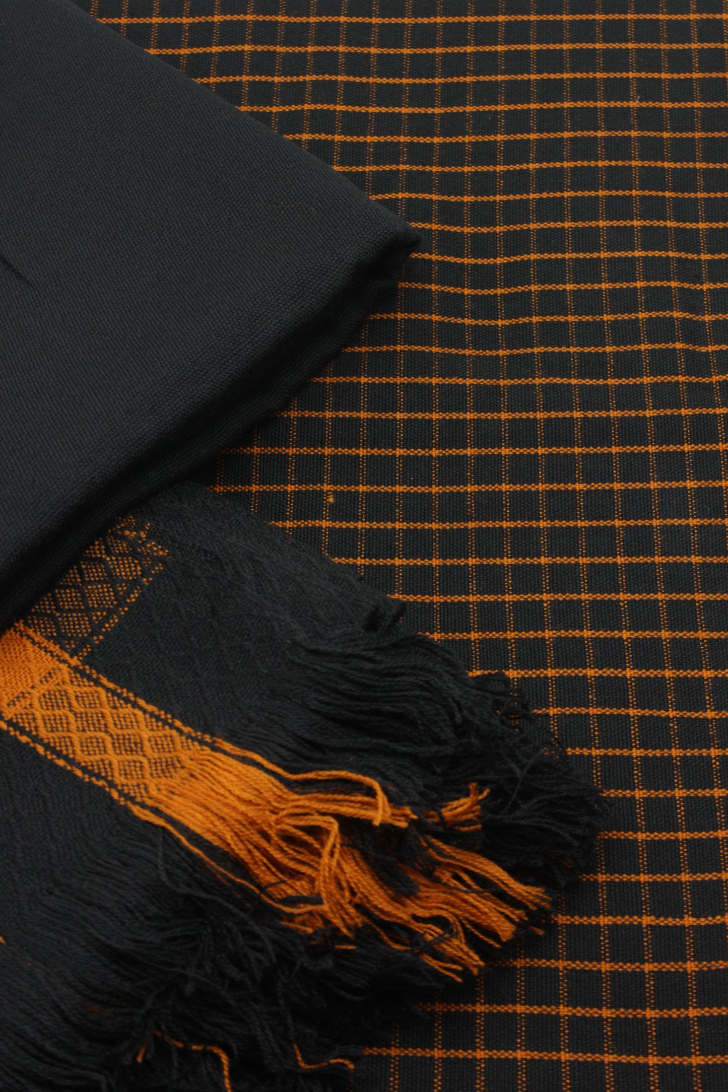 PREMIUM QUALITY BLACK WITH ORANGE NOIR PURE WOOLEN SUIT FOR WOMEN