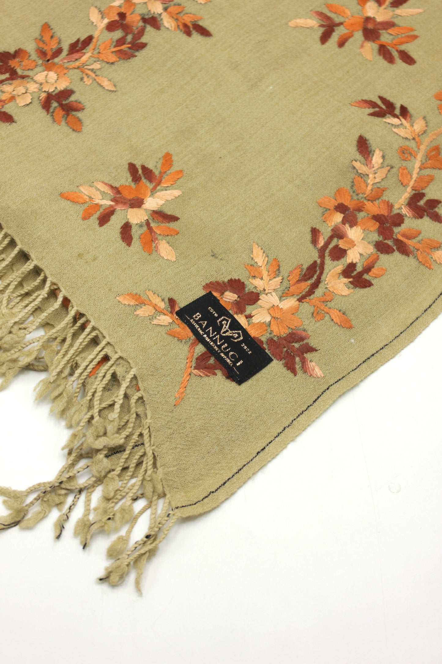 PREMIUM QUALITY YELLOW EMBROIDERED WOOLEN SHAWL FOR WOMEN