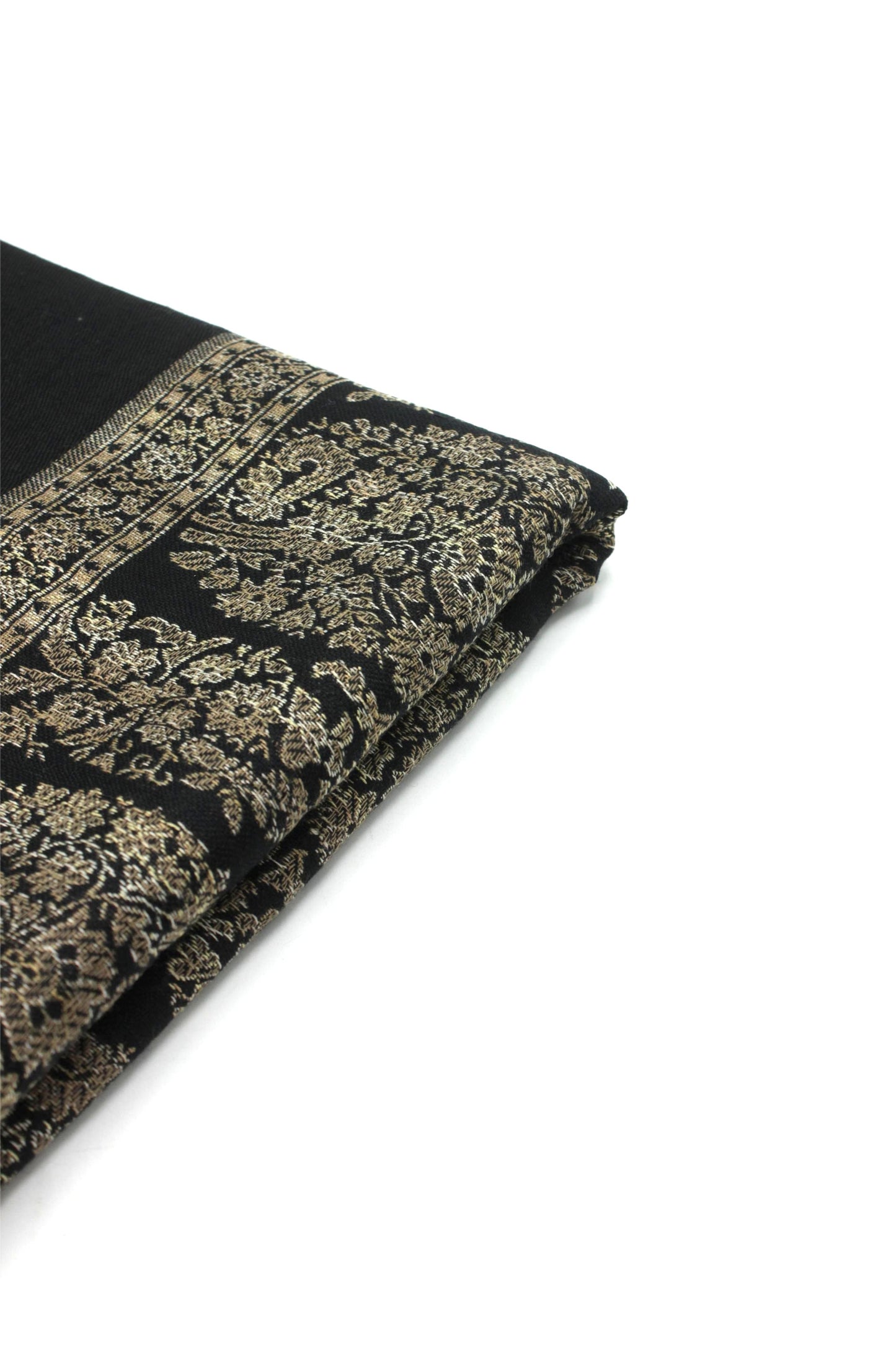 Premium Quaility Black Woven Pashmina Cashmere Shawl
