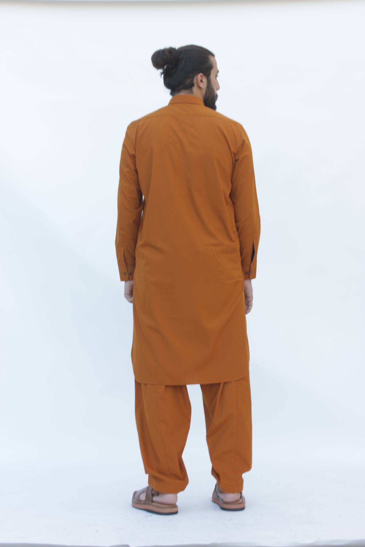 Premium Quality Autumn Ochre Kameez Shalwar