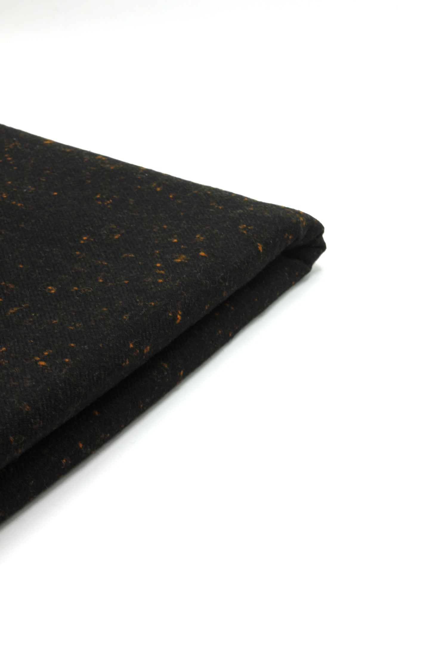 Premium Quality Black Orange Dotted Woolen Blend Shawl