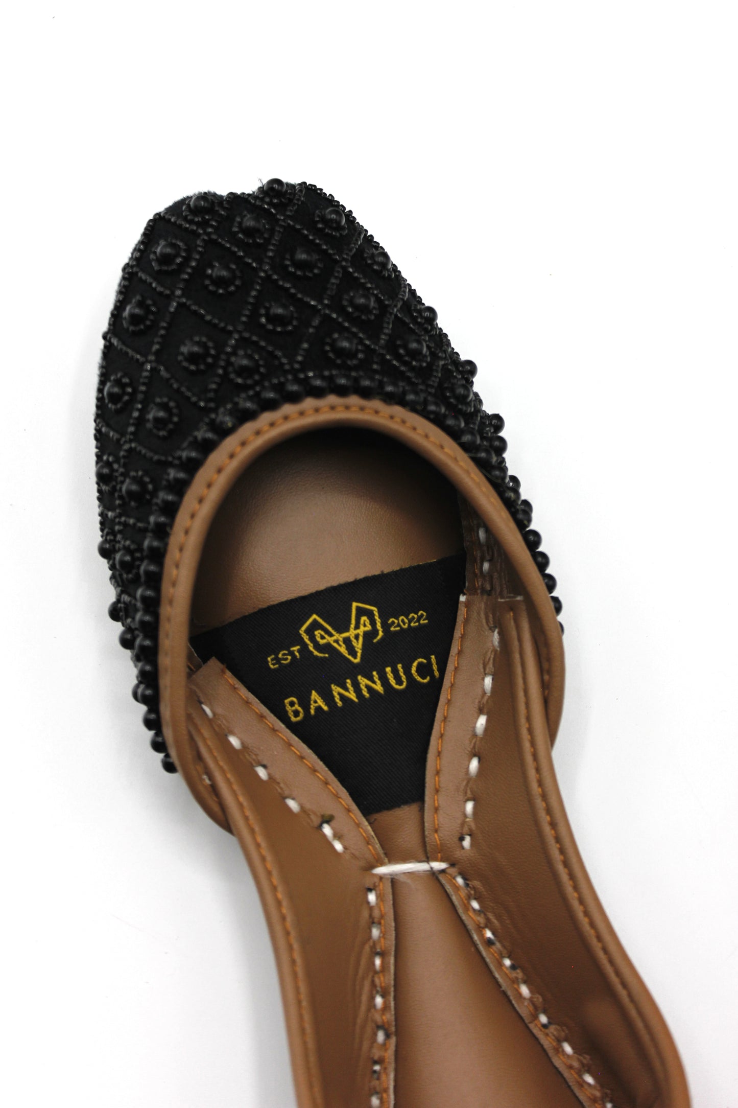 Premium Quality Black Pearl Embellished Khussas