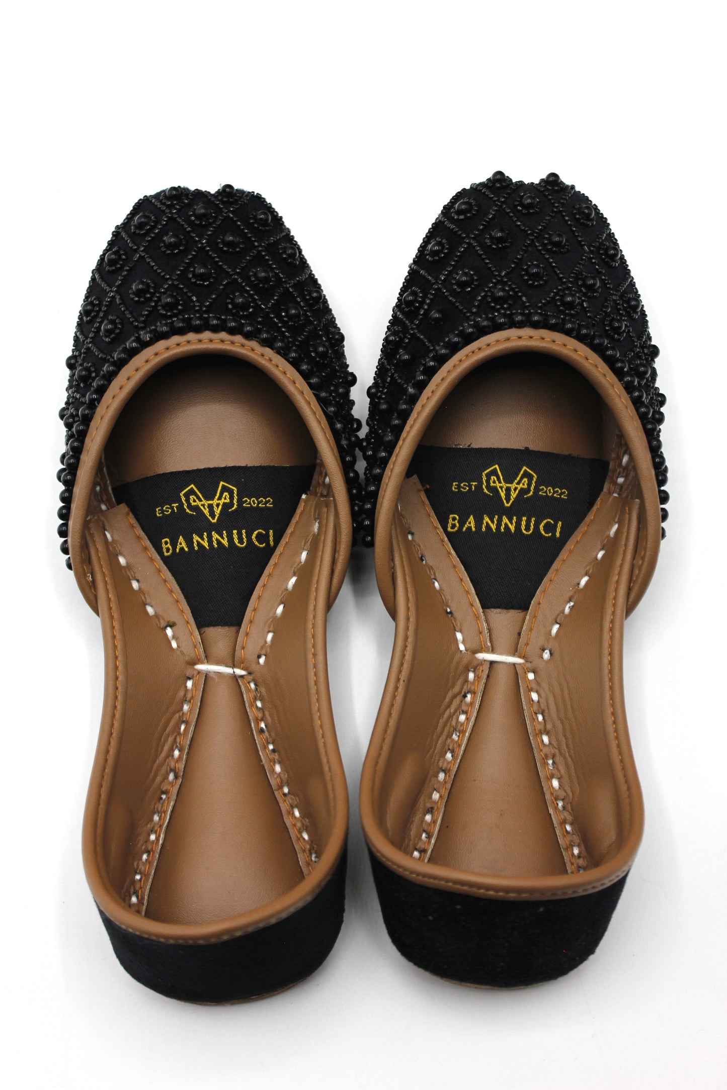 Premium Quality Black Pearl Embellished Khussas