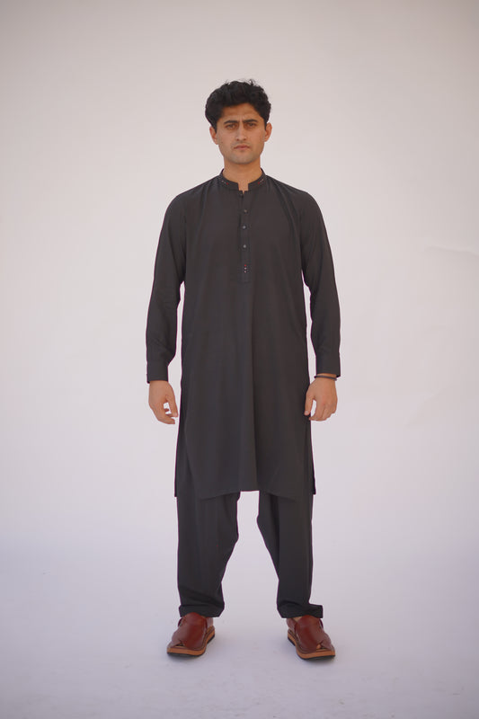 Premium Quality Classic Black Kurta Shalwar