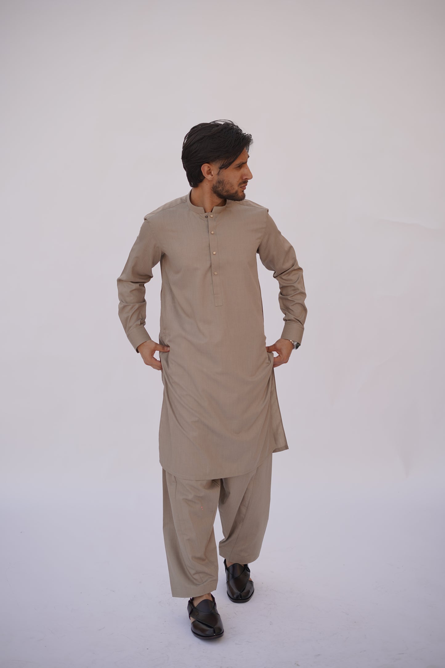 Premium Quality Classic Sandstone Kurta Shalwar