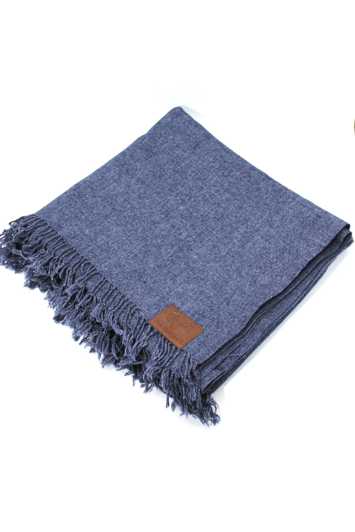 Premium Quality Denim Blue Woolen Blend Shawl