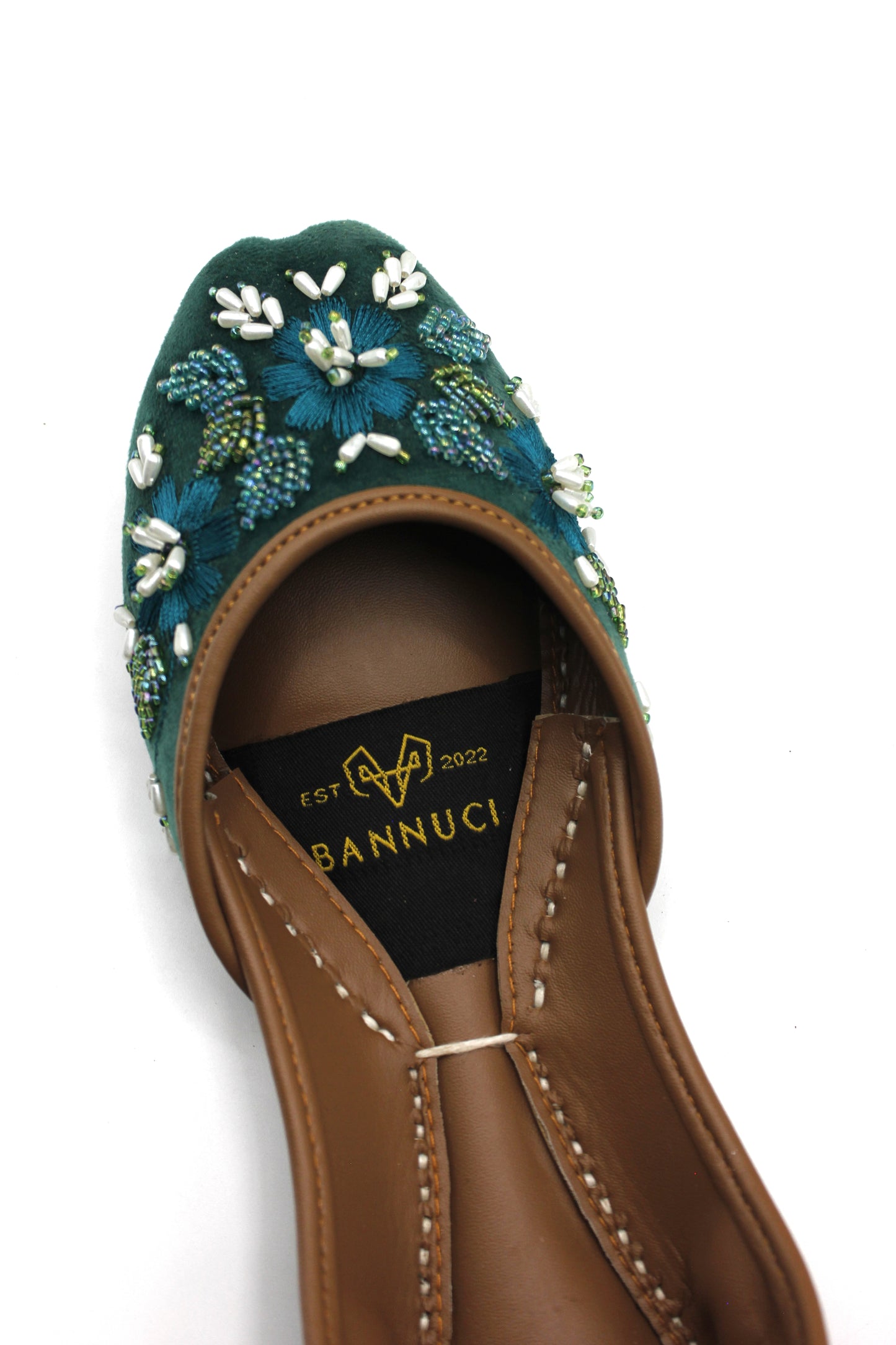 Premium Quality Black Pearl Embroidered Khussas