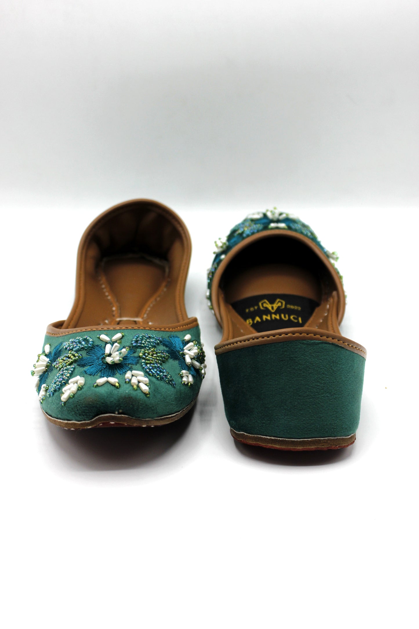 Premium Quality Black Pearl Embroidered Khussas