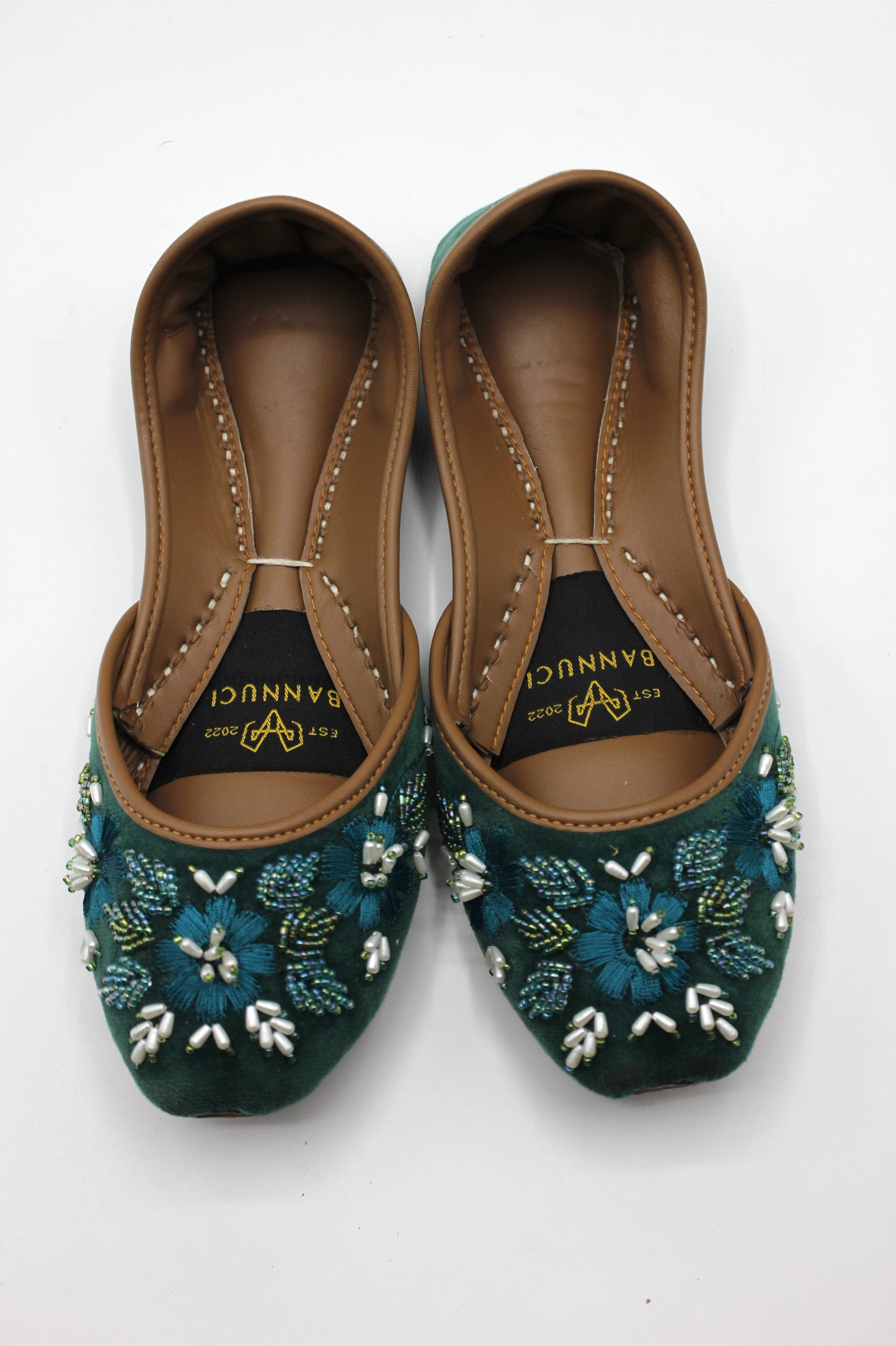 Premium Quality Black Pearl Embroidered Khussas