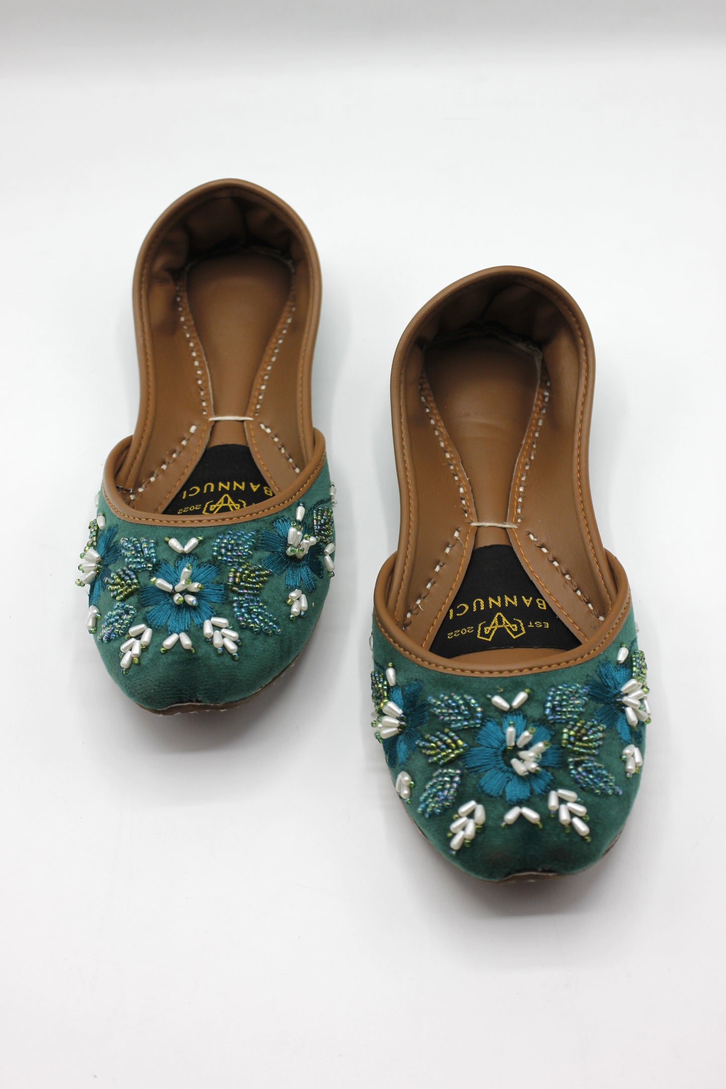 Premium Quality Black Pearl Embroidered Khussas