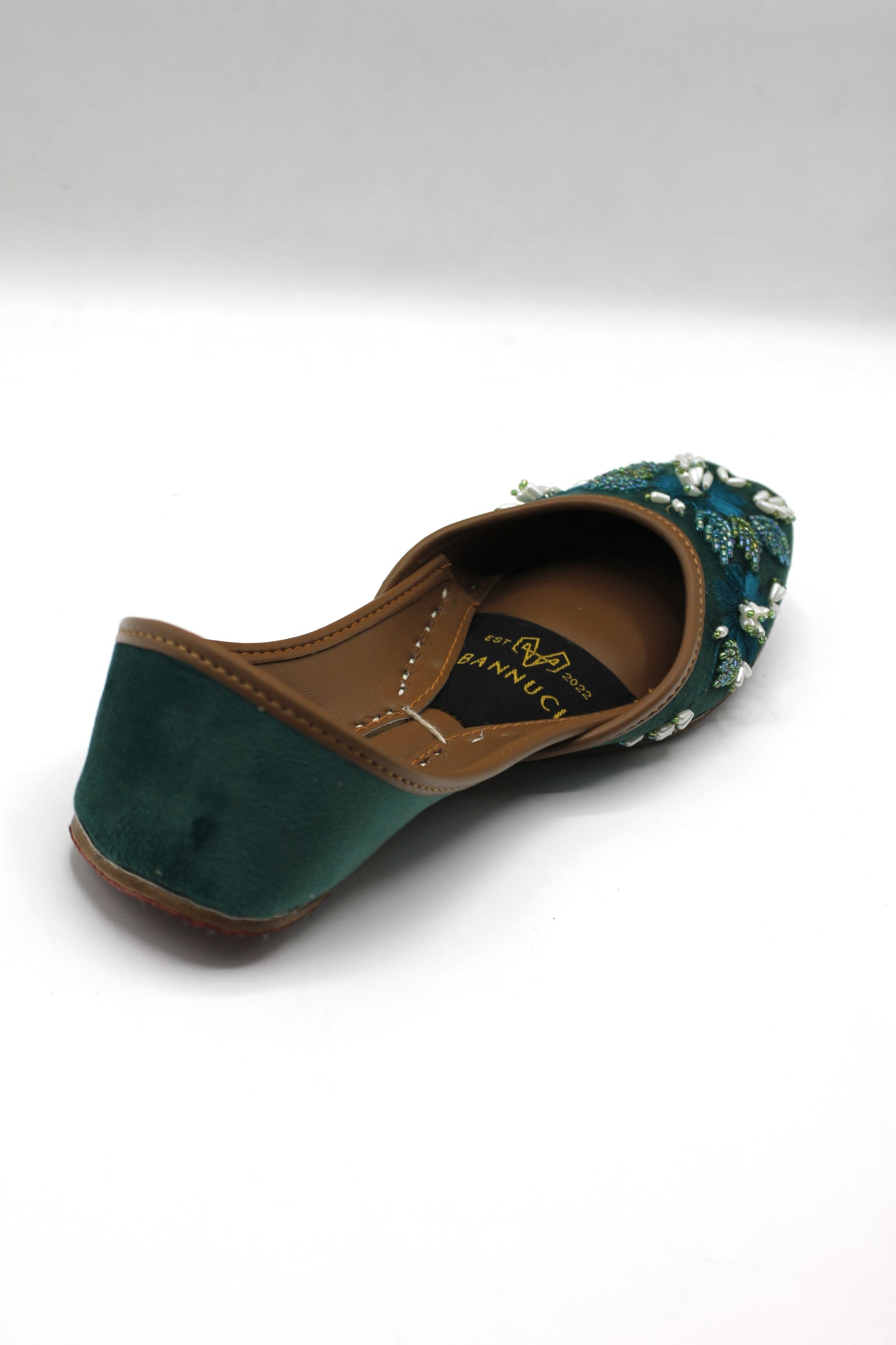 Premium Quality Black Pearl Embroidered Khussas