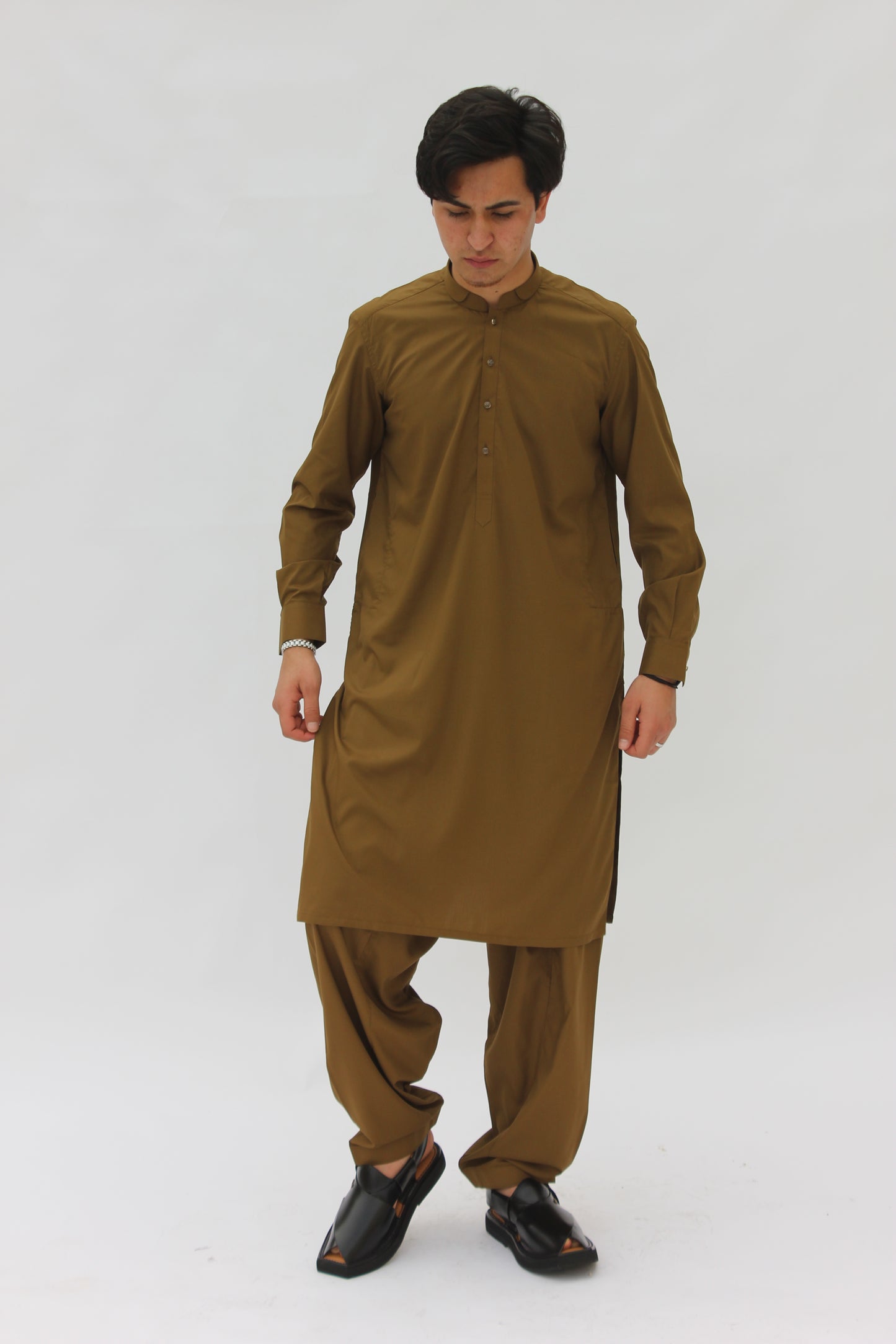 Premium Quality Musturd Double Ban Kameez Shalwar