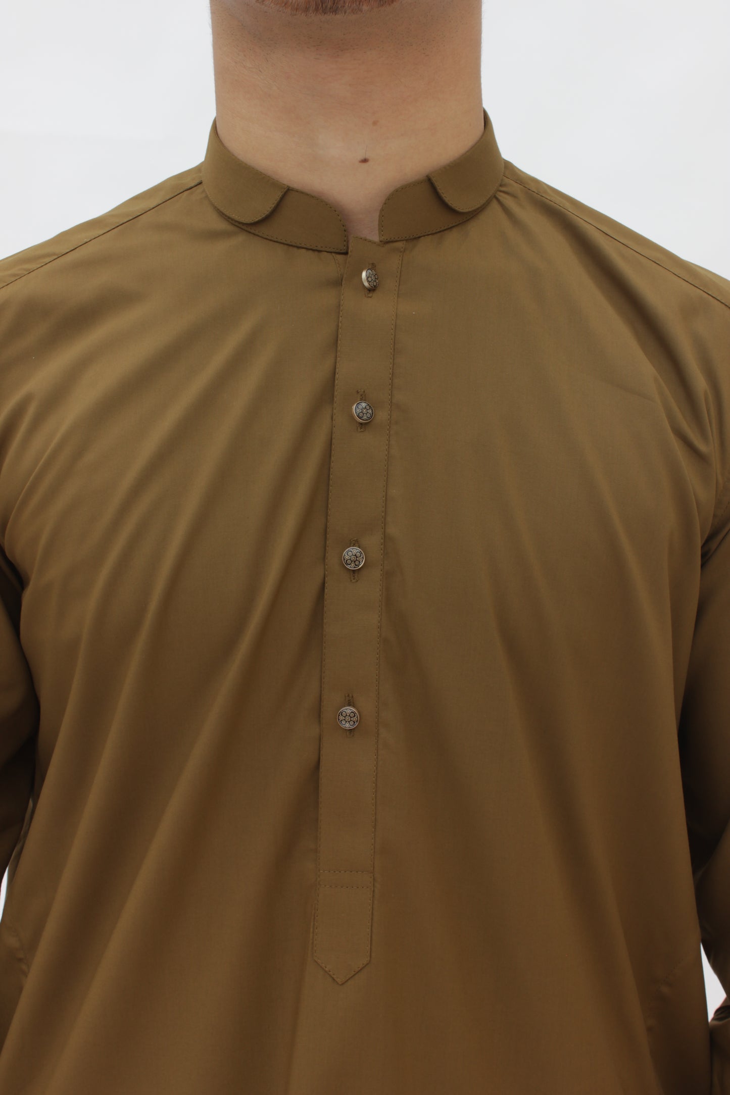 Premium Quality Musturd Double Ban Kameez Shalwar