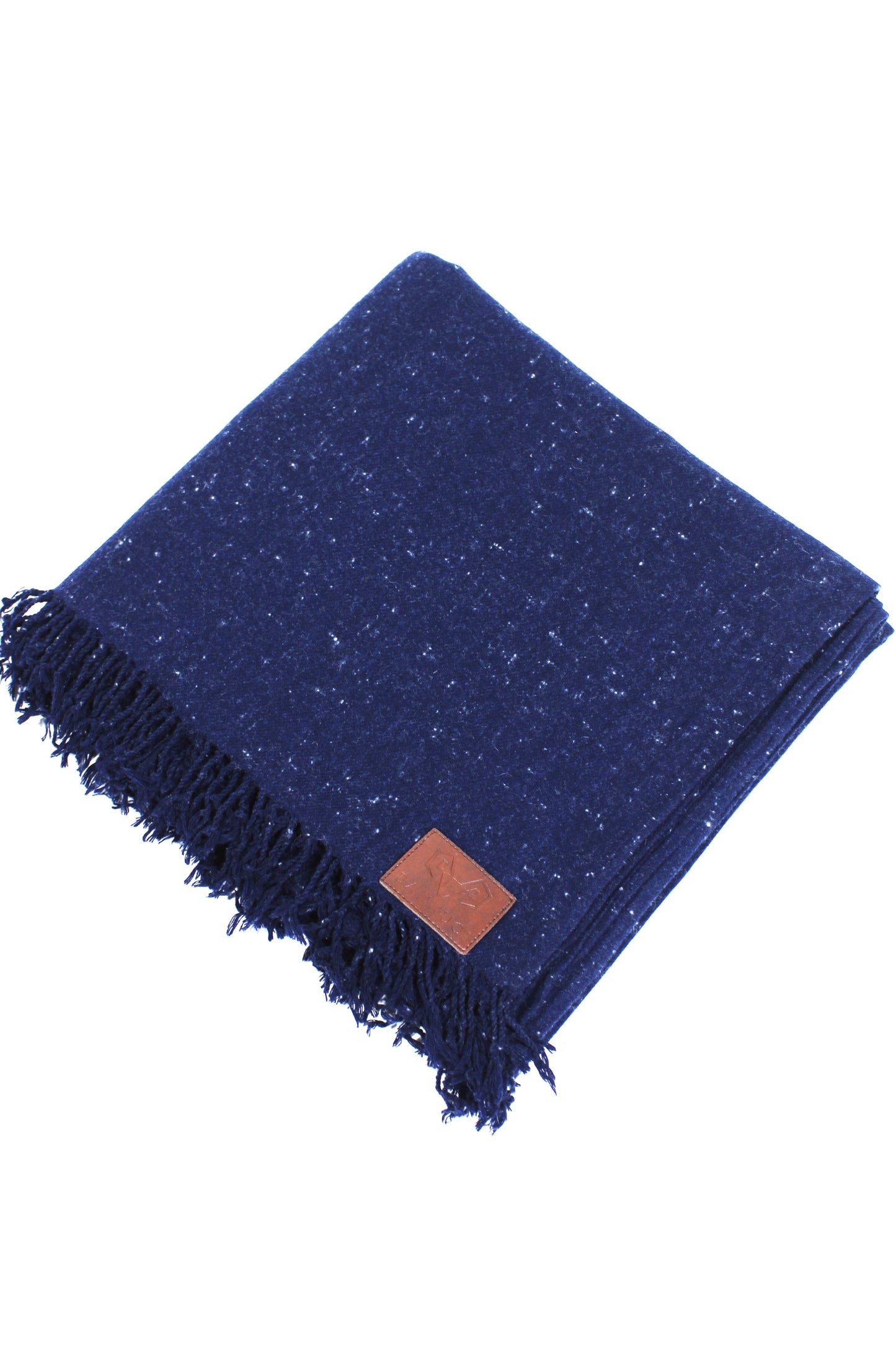 Premium Quality Navy Blue Dotted Woolen Blend Shawl
