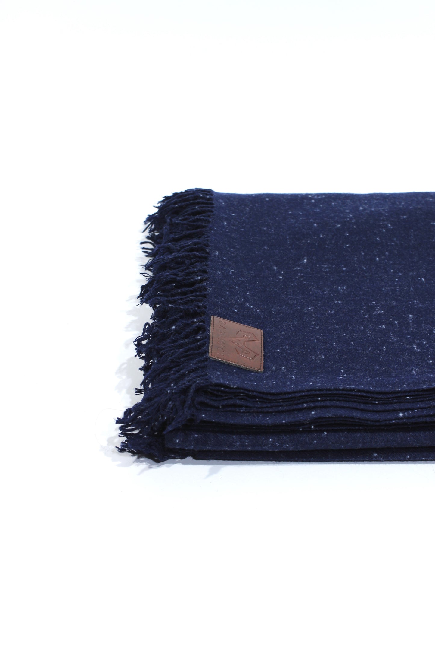 Premium Quality Navy Blue Dotted Woolen Blend Shawl