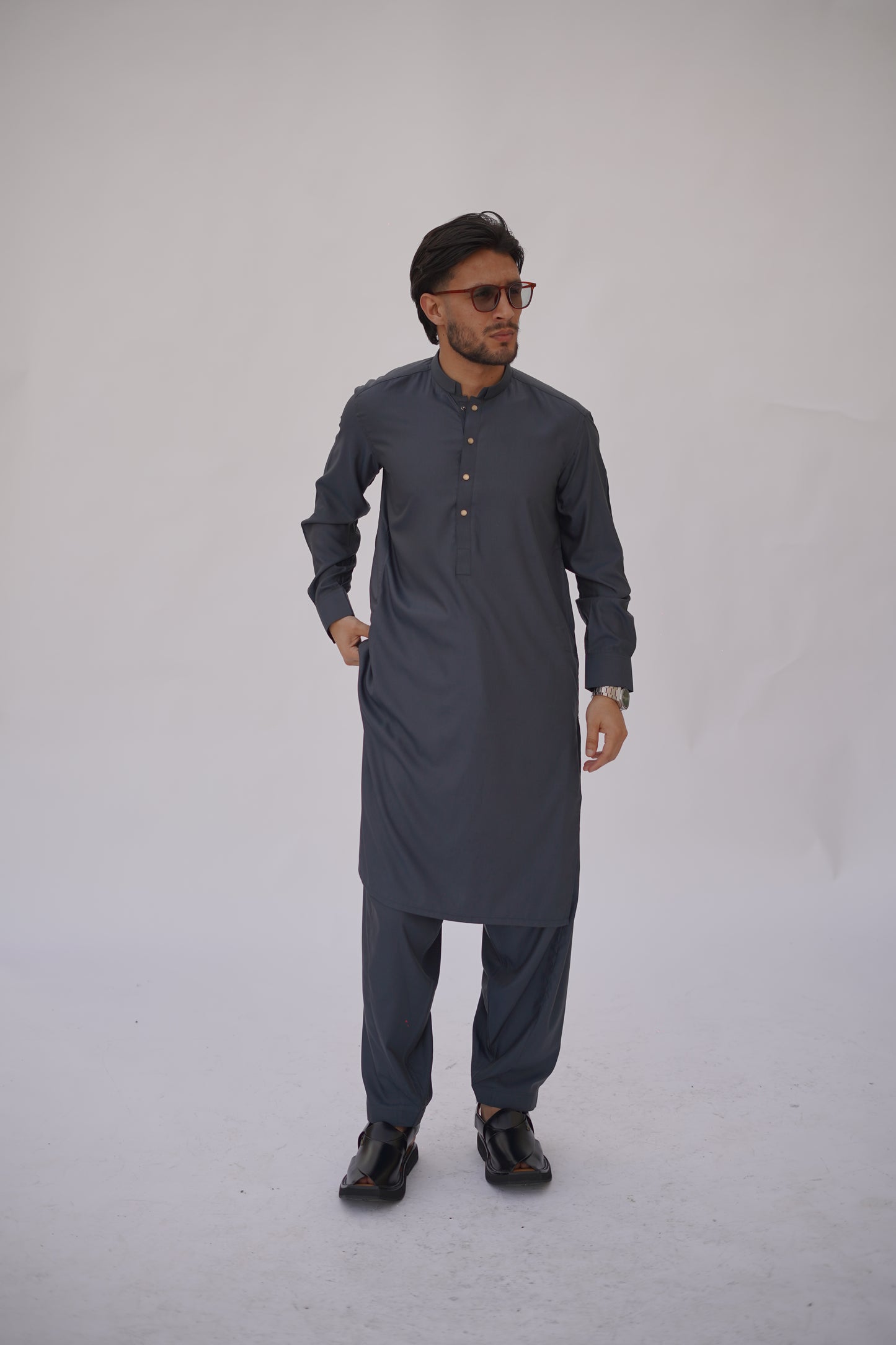 Premium Quality Navy Luxe Kurta Shalwar