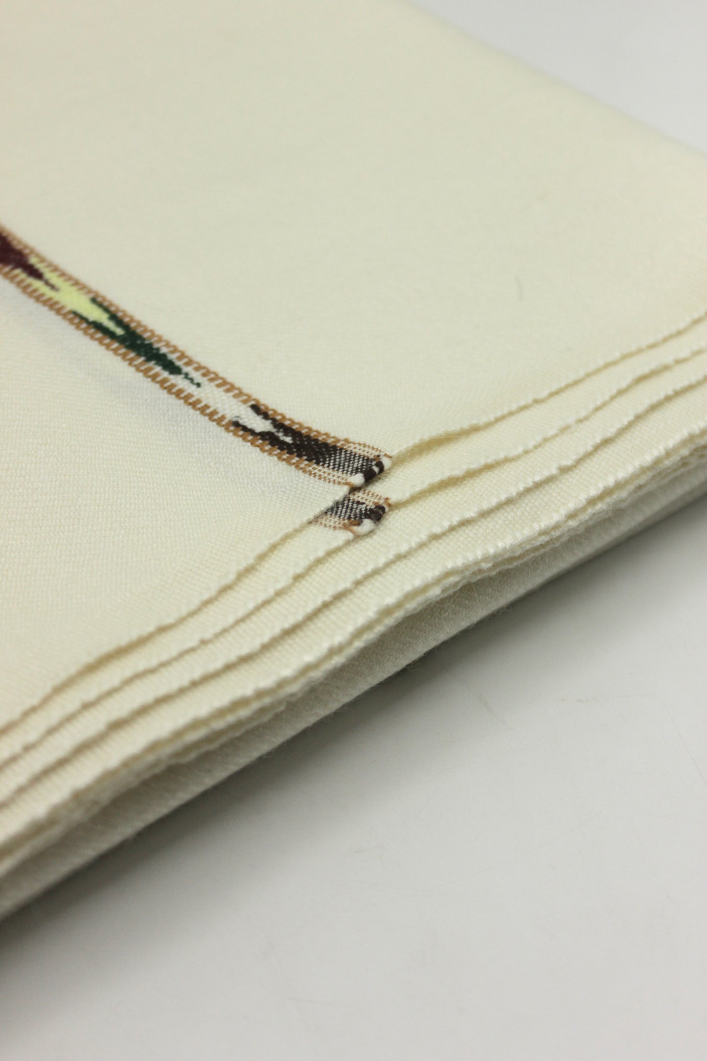 Premium Quality Off White Black Border Pure Woolen Shawl By Bannuci