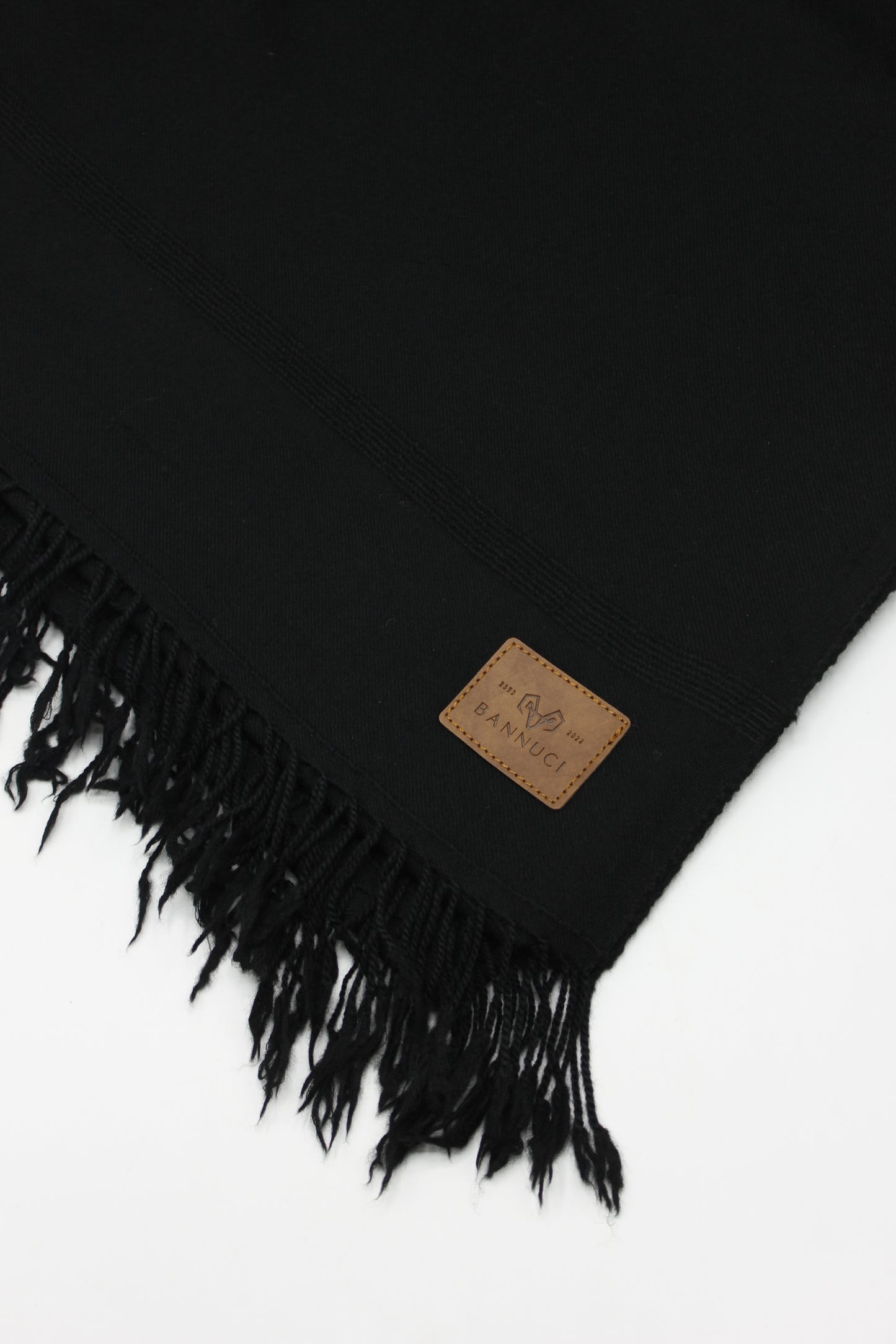 Premium Quality Plain Black Pure Woolen Shawl