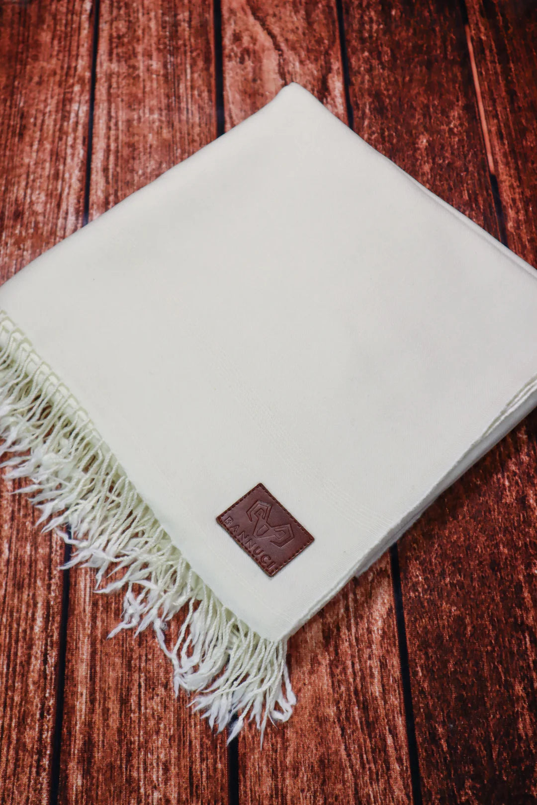 Premium Quality Plain Double Fiber Off-White Pure Woolen Shawl