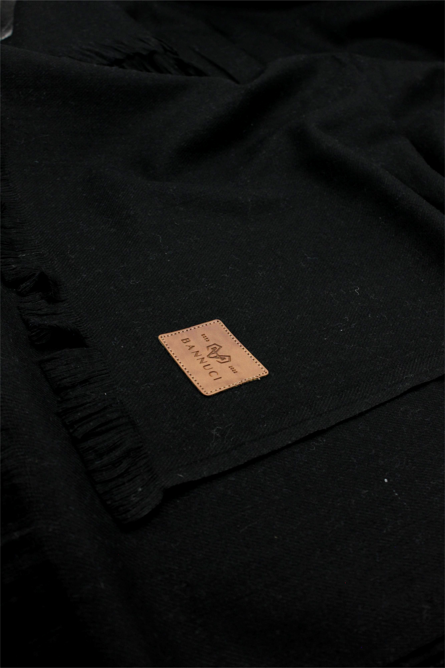 Premium Quality Pure Black Woolen Blend Shawl