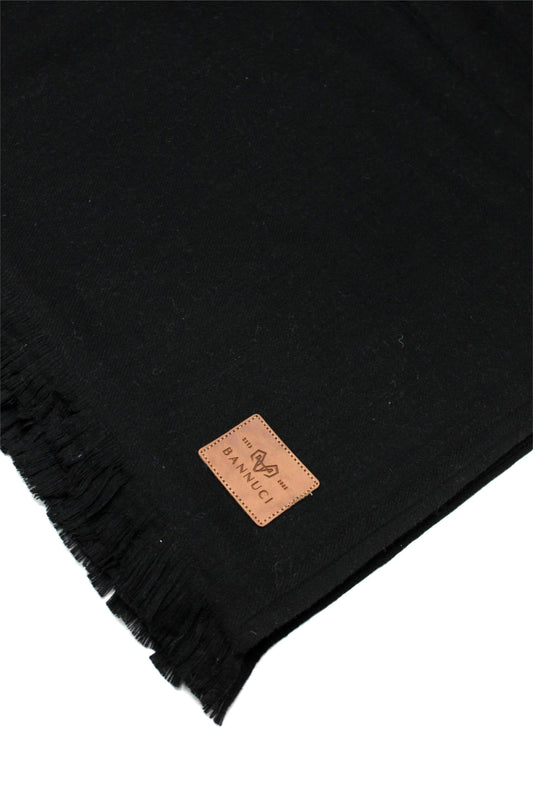 Premium Quality Pure Black Woolen Blend Shawl