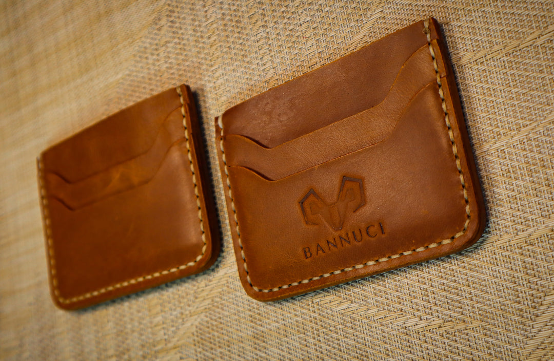Premium Quality Tan Brown Leather Card Holder by Bannuci
