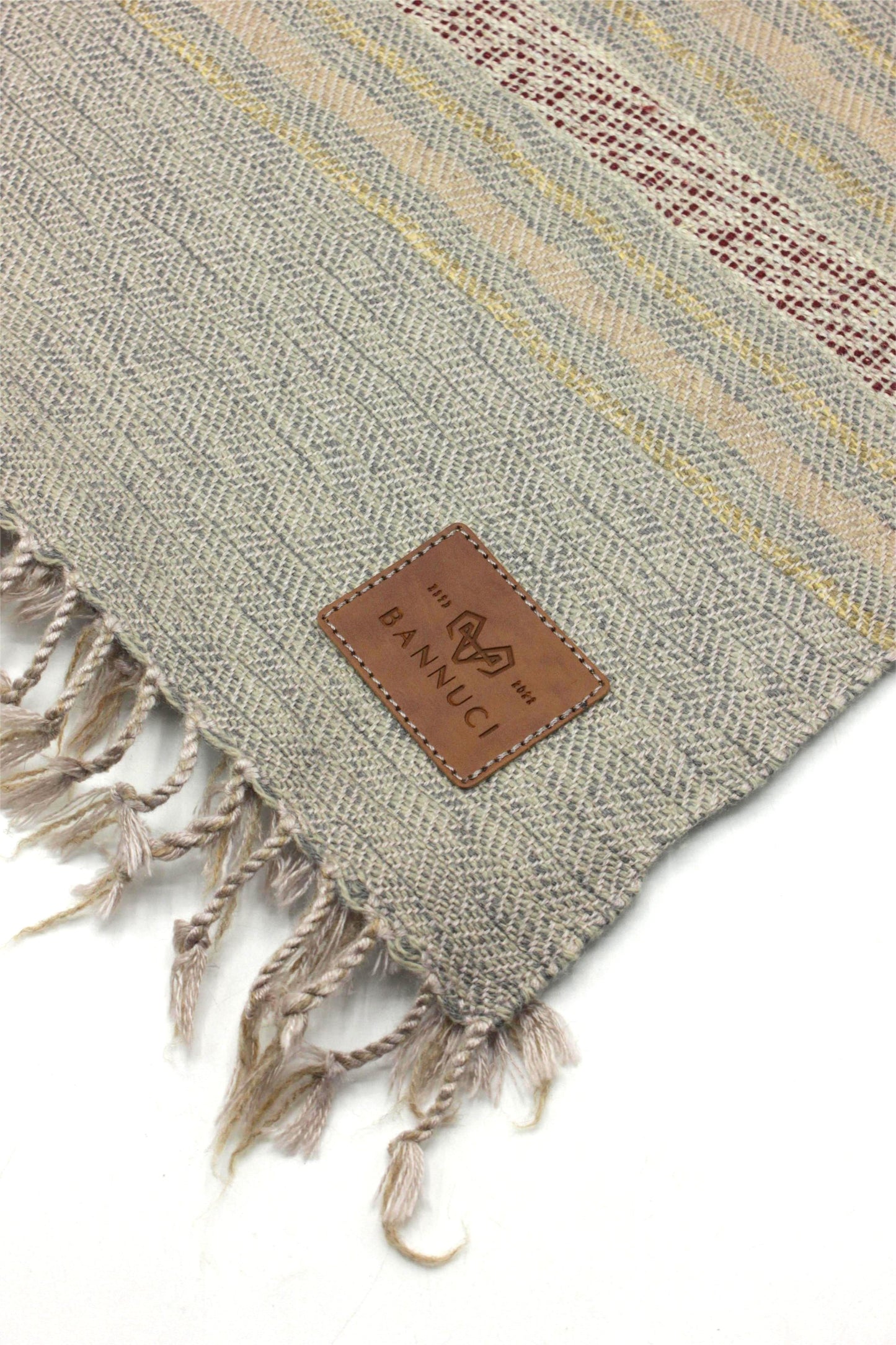 Premium Quality beige golden stripped design muffler