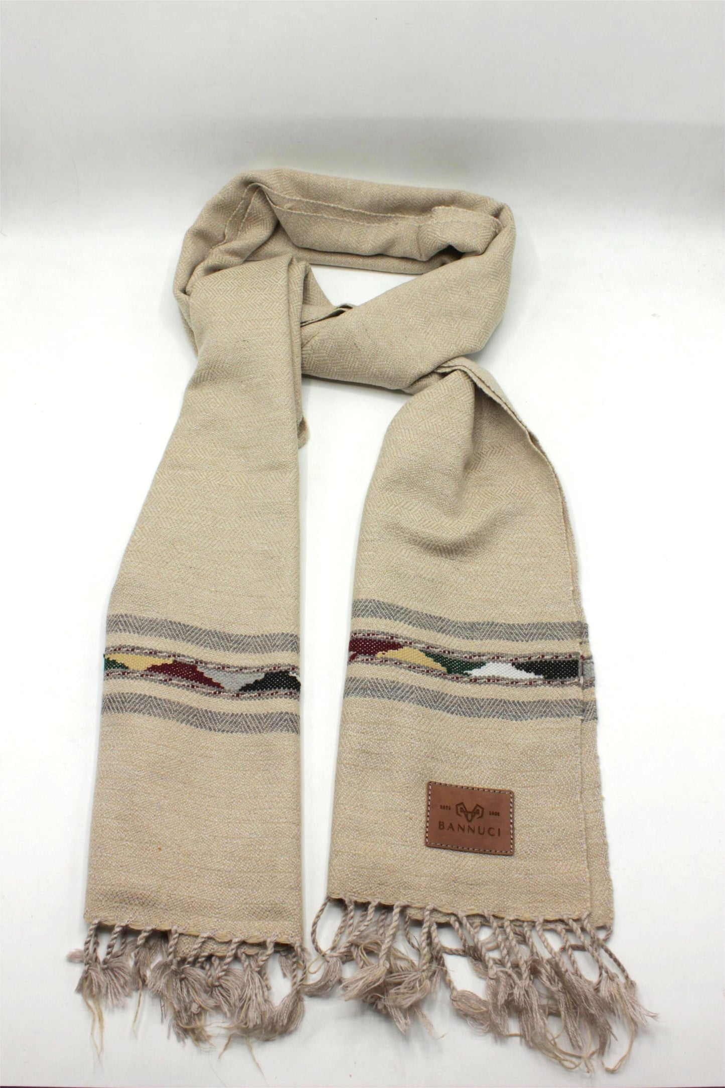 Premium Quality light beige stripped design muffler