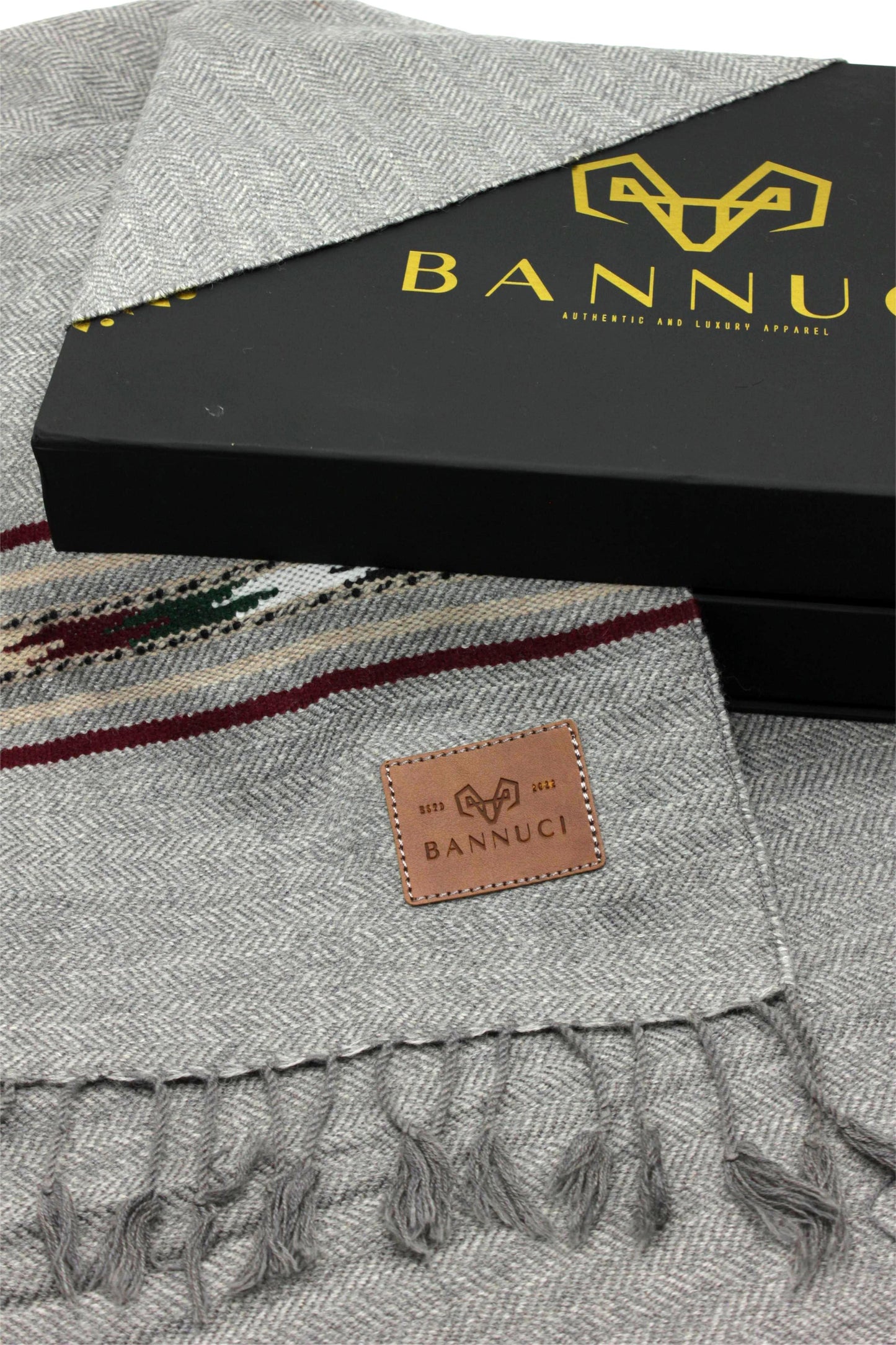 Premium Quality light grey silver stripped design muffler