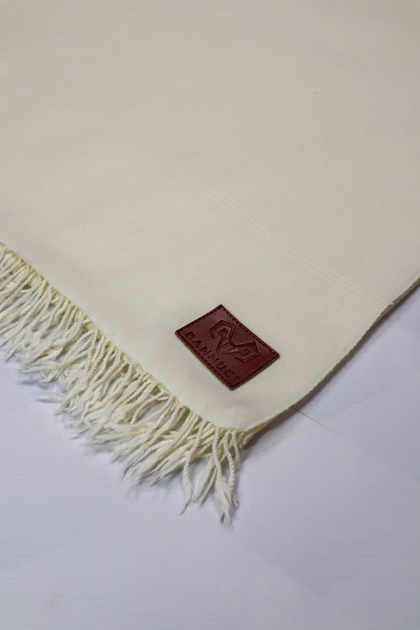 Supreme Quality Plain Off White Pure Woolen Shawl
