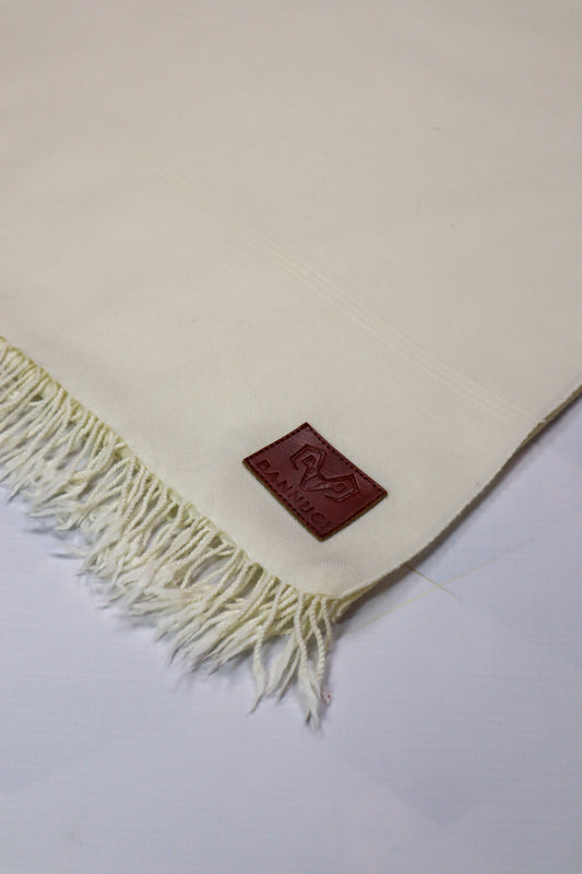 Supreme Quality Plain Off White Pure Woolen Shawl